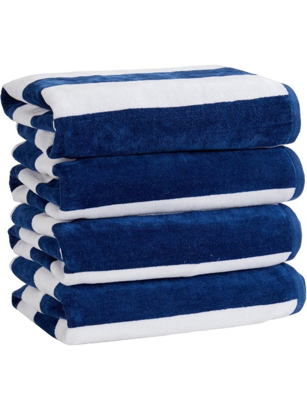 Ultra Soft 100% Cotton Cabana Stripe Beach Towel Set - Plush & Absorbent
